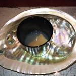 日本料理 TOBIUME - 煮黒鮑の柱と鮑の蒸し汁