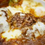 キッチンれん - ハンバーグ断面