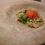 Ta Vie - 馬糞雲丹乗せ青海苔のソースの自家製パスタ