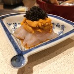 たきや - 赤座海老　海胆　キャビア