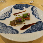 トゥ・ラ・ジョア - 椎葉村の天然ウナギはマッシュルームソースと山椒ソースで