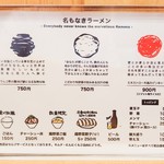 名もなきラーメン - メニュー