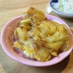手打うどん 松屋 - 手打うどん 松屋　玉ねぎの天ぷら80円