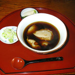 彦三 - そばがき（温タレで）