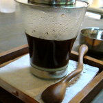 たび茶 - ドリップ完了！　下にはコンデンスミルクが！！