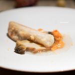エクアトゥール - 海老芋のフリット 黒鮑 柚子