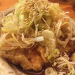 かつぎや - お馴染み7　錦爽鶏の唐揚げ葱ソースがけ　濃い味とさっぱり味交互にいただきました　いつまでも飲めます（笑）