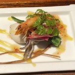 アジアンダイニング 金魚蘭 - イカとエビのマリネ