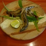 蓬左茶寮 - サービス:琵琶湖産 天然鮎の塩焼き