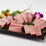 Assortment of five types of specially selected Japanese beef