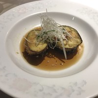 中国料理 龍鳳 - 茄子と海老のはさみ揚げ