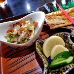 釜めし魚政 - 「焼き魚定食ランチ（サバ）」の副菜