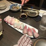 今泉 油屋 - 握り サバ 鯛 ハマチ