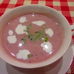 ビストロ アオキ - 赤いんげん豆の冷製ポタージュ