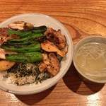 とり喜 - きじ丼 + スープ