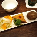麺線屋formosa - おつまみ3点セット(台湾おしんこ・厚揚げ・お茶っ葉玉子)