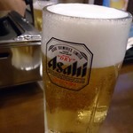 Yakiniku Horumon Sorakaze - 生ビール♪焼肉に生ビール極楽
