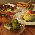 A variety of small plates are available.
