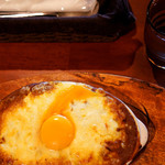 スマイルガーデンカフェ パーラーふくだ - 熱々のプレートにたっぷりと。