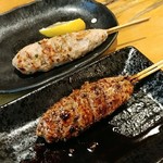 備長 - つくね串、塩とタレです