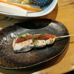 備長 - ささみ梅の串です