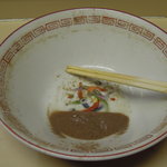 八ちゃんラーメン - 丼の底には砂のような骨～(゜o゜)