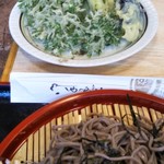 清流の郷 花貫物産センター 食事処 - 二巡目　合わせて　天ざる蕎麦に！