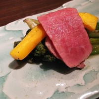 飛騨牛グリルばくろ - 飛騨牛ハムのグリル  国産山椒塩と地野菜と☆
