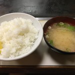 風月 - 定食のご飯と味噌汁