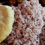 バンゲラズキッチン - パパドとブラウンライス