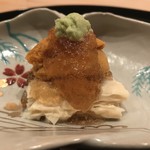 まき村 - 宮城県産紫海胆 生湯葉 菜の花 美味出汁