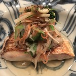 まき村 - 甘鯛の焼き浸し 香味野菜黒胡椒掛け