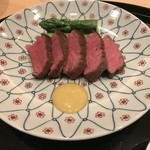 まき村 - 但馬牛A5ランプ肉 低温真空調理 長崎県産アスパラガス バター