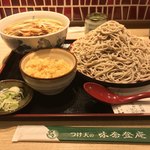 味奈登庵 - 肉南蛮そば 大盛り 別盛り＋揚げ玉♡