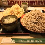 味奈登庵 - もりそば 大盛り＋ごぼう天ぷら！