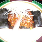 葉山 日影茶屋 - カキと焼き長ネギの田楽風