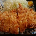 とんかつ棹 - 大ロースかつ定食(税込み1080円)