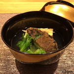 丸新 - 鮑と筍の椀物