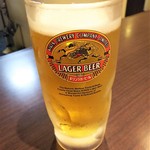 東海苑 - 生ビール。