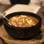 肝屋　嘉正亭　みその - 石焼肝マーボーあつあつ