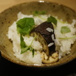 つきじ 文化人 - 日替わり飯・ナス　100円