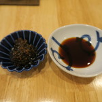 蕎麦懐石 義 - 30年7月　新生姜と塩昆布の醤油