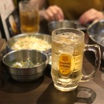 ペク鉄板0410 - 強炭酸ハイボールで乾杯！