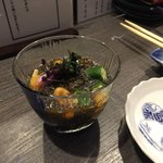 キッチン はる - 早摘み生もずく  おくらとナメコ