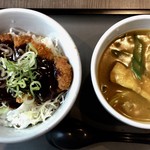 若鯱家 - 丼ランチ（味噌カツ丼、ミニカレーうどん） ¥1,000