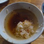 成吉思汗だるま - お茶漬けサラサラ（混ぜる前）。