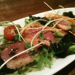有機野菜×チーズフォンデュ KOBU - カモのスモークとサーモン（グルーポンコース）