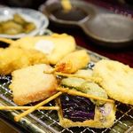 おでんと串揚げ らかん - 串揚げ定食 1280円