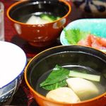 おでんと串揚げ らかん - 美味しいお米とお吸い物