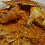 馬車道 千葉幸町店 - 渡り蟹のトマトクリームスパゲッティ